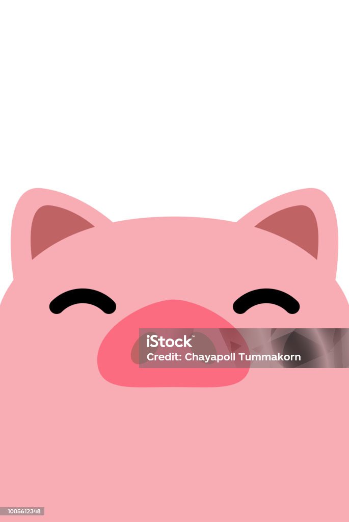 Funny pig face, vector illustration Pig stock vector