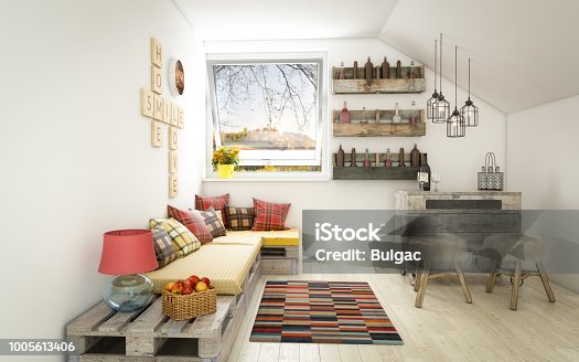 istock Cozy and Rustic Interior Design (Day) 1005613406