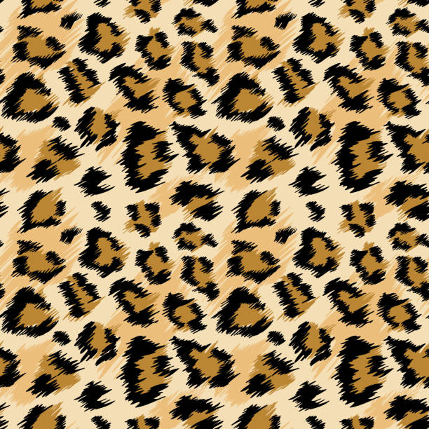 Fashionable Leopard Seamless Pattern. Stylized Spotted Leopard Skin Background for Fashion, Print, Wallpaper, Fabric. Vector illustration Fashionable Leopard Seamless Pattern. Stylized Spotted Leopard Skin Background for Fashion, Print, Wallpaper, Fabric. Vector illustration lepord print stock illustrations