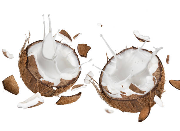 istock close-up of a coconuts with milk splash 1005628140