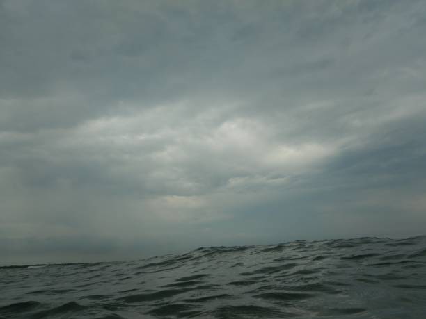 istock Rough sea and cloudy sky on the beach 1005636504