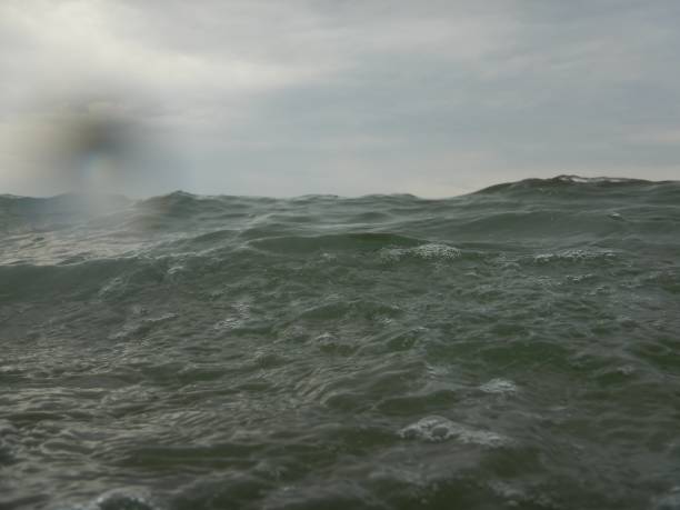 istock Rough sea and cloudy sky on the beach 1005636538