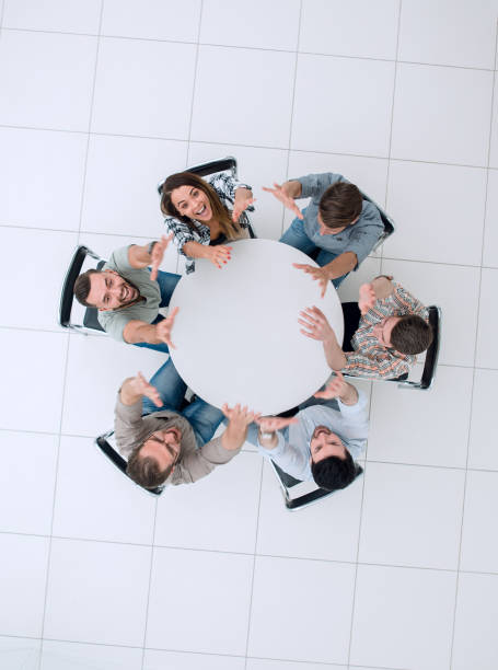 istock top view. the business team is preparing for a brainstorming 1005644106