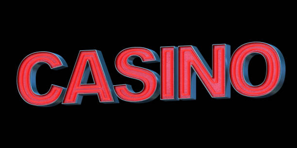 Red neon font - Word CASINO
