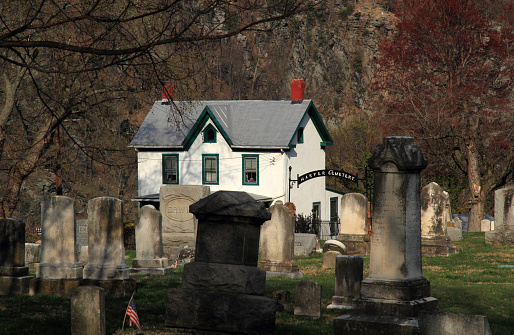 The Harper Cemetery overlooks the picturesque town of Harpers Ferry and contains the remains of notable figures from the town’s past