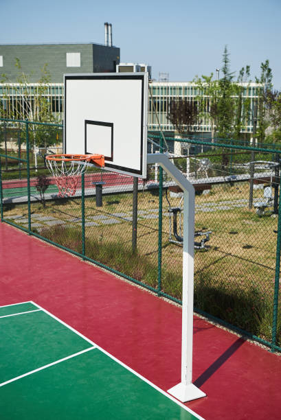 istock Basketball court fence mesh netting 1005693368