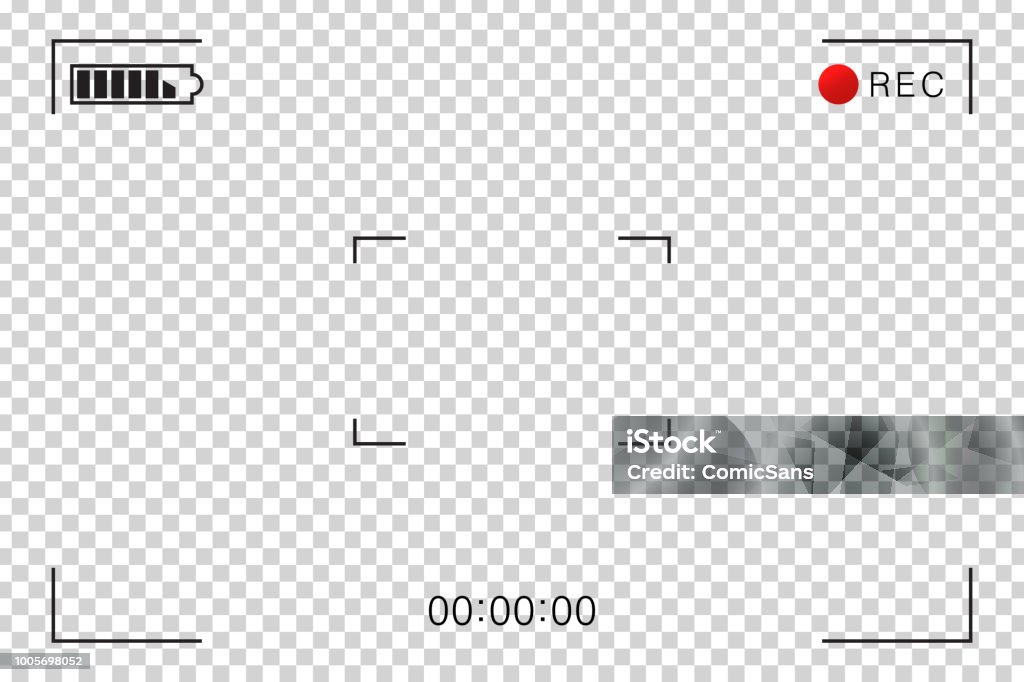 Vector réaliste isolé caméscope écran vidéo cadre pour décoration et revêtement sur l’arrière-plan transparent. Concept de scène de cinéma, photographie et vidéo. - clipart vectoriel de Caméscope libre de droits