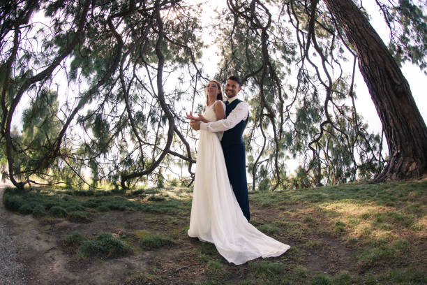 istock Young caucasian couple in their wedding day 1005700526