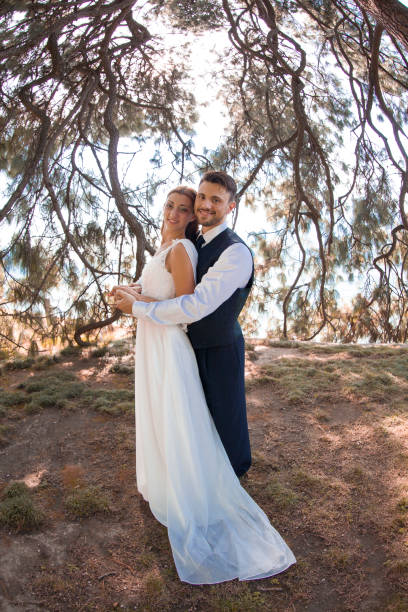 istock Young caucasian couple in their wedding day 1005700532