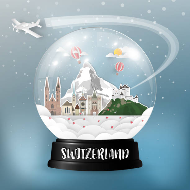 istock Switzerland Landmark Global Travel And Journey paper background. Vector Design Template.used for your advertisement, book, banner, template, travel business or presentation 1005703376