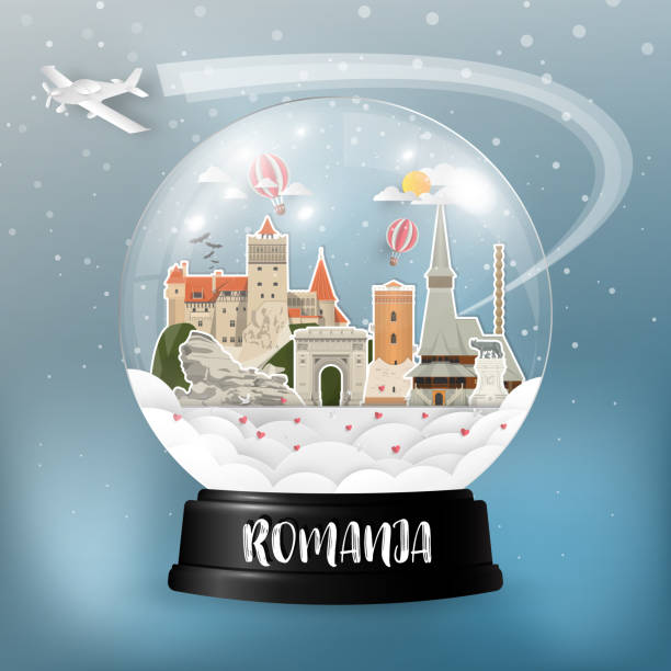 istock Romania Landmark Global Travel And Journey paper background. Vector Design Template.used for your advertisement, book, banner, template, travel business or presentation. 1005703378