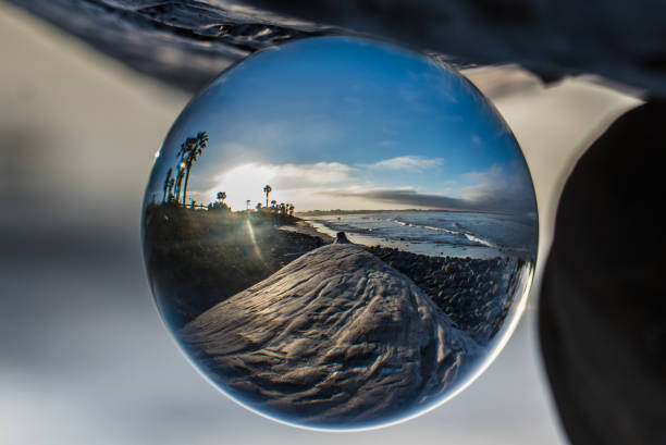istock Fish eye lens bends the shoreline 1005723492