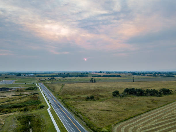 istock Aerial view of Loney  road 1005728726