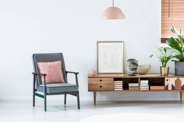 istock Pastel living room interior 1005736386