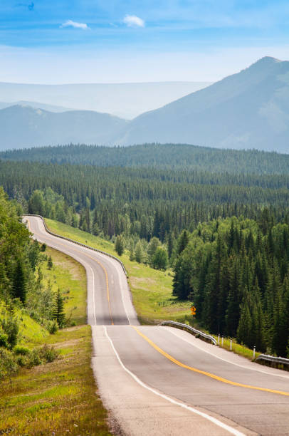 istock Highway disappears into Rocky Mountains 1005756514