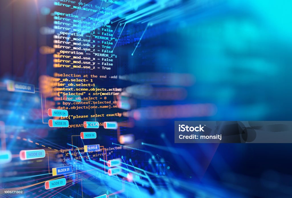 Programming code abstract technology background footage Programming code abstract technology background footage,concept of software developer 

and Computer script.4k seamless loop Technology Stock Photo