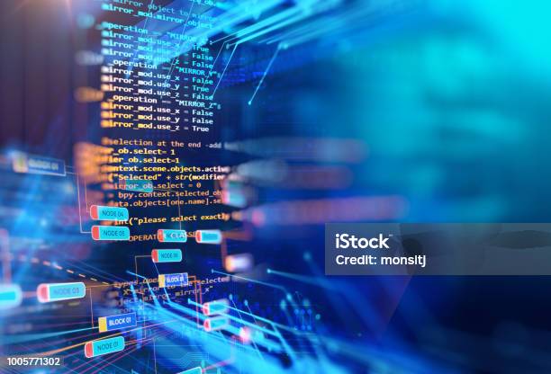 Programming Code Abstract Technology Background Footage Stock Photo - Download Image Now