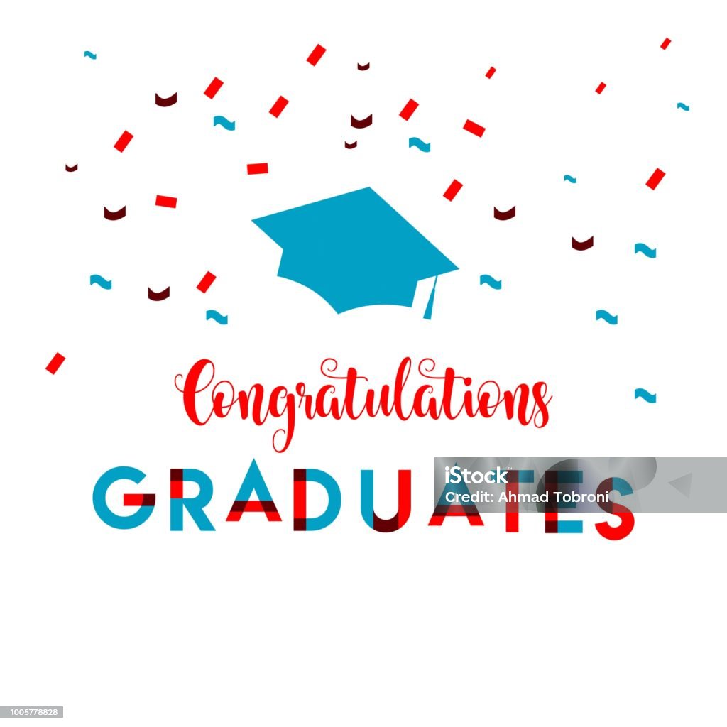 Congratulations Graduates Vector Template Design Illustration Stock ...