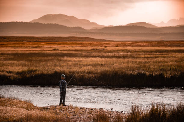 istock Boy Fishing In The Mountains 1005778862