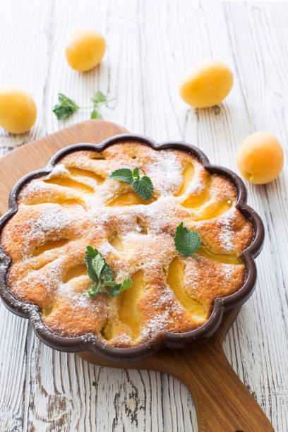 istock Apricot homemade cake and fresh apricots 1005779246