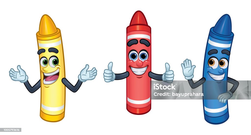 3 Cartoon Character Crayons Red Yellow And Bluevector Illustration Eps 10 Stock Illustration - Download Image Now - iStock 3 Cartoon Character Crayons Red Yellow And Bluevector Illustration Eps 10 Stock Illustration - Download Image Now - iStock