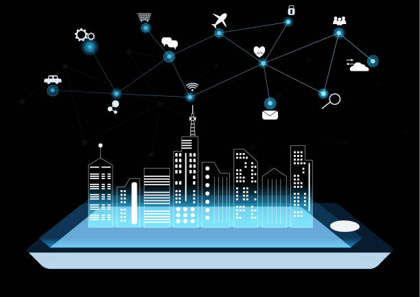 istock A digital smart phone or tablet with a digital smart city and smart service icon , augmented reality and internet of things concept. 1005793736