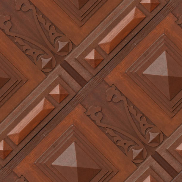 istock Seamless pattern of wooden texture from brown lumber planks 1005793924