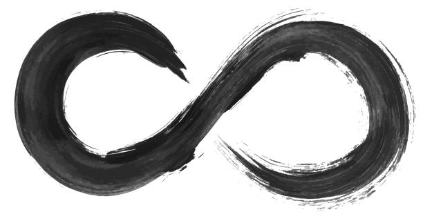 Grunge infinity symbol. Watercolor hand drawn vector illustration. Grunge infinity symbol. Watercolor hand drawn vector illustration. paint symbols stock illustrations