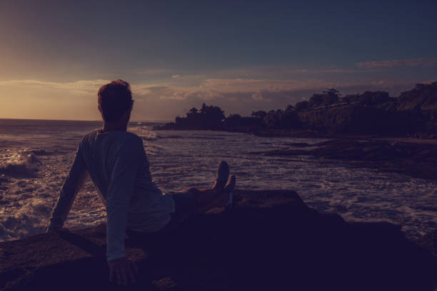 istock Man enjoying the view on the ocean/sea. 1005803362