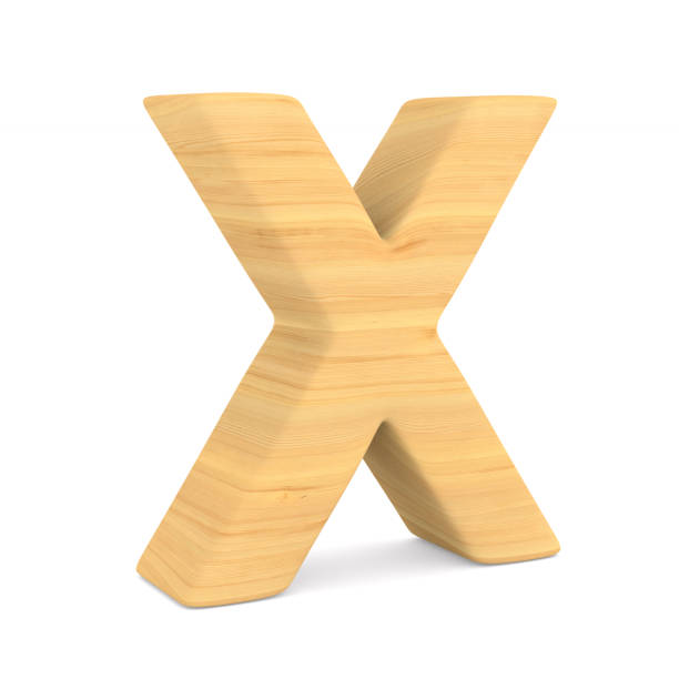 Character X on white background. Isolated 3D illustration