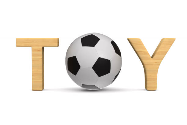 足球在白色背景。隔離的3d 插圖 - futbol hoy 個照片及圖片檔