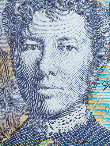 Australian currency portraits   closeup