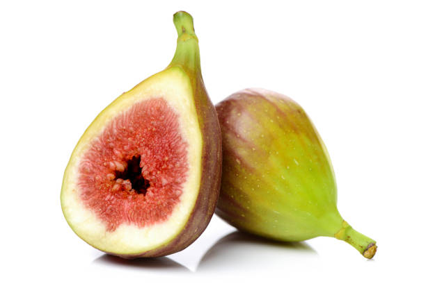 istock Fig fruits whole and cut half on white background 1005815046