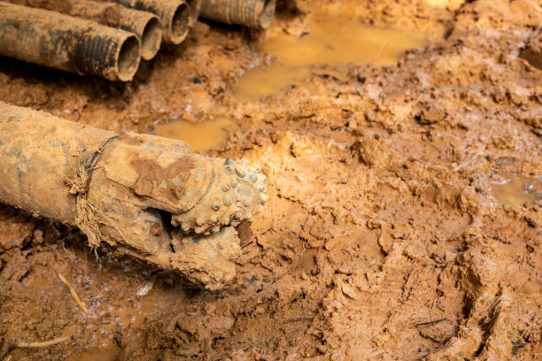 antigo usado tricone broca no canteiro de obras de - exploration industry oil industry drill bit - fotografias e filmes do acervo