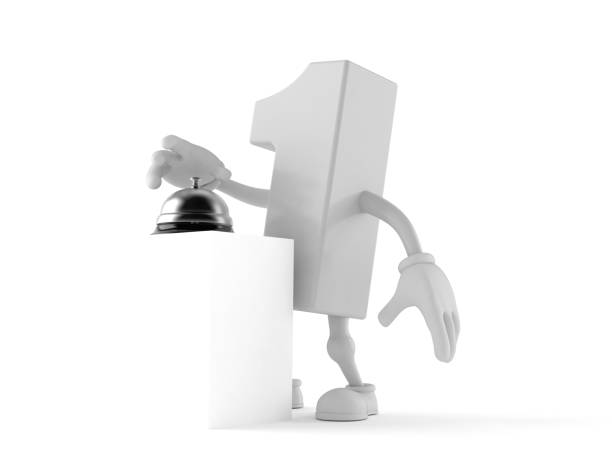 istock Number one character with hotel bell 1005824434