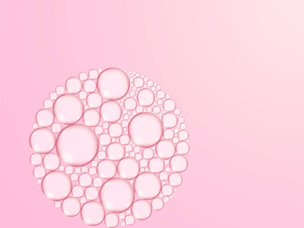 istock foam from bubbles in the shape of a circle on pink background 1005830424