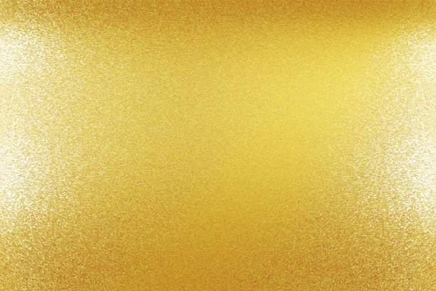 istock Texture of shiny reflective on gold metal, abstract background 1005833492