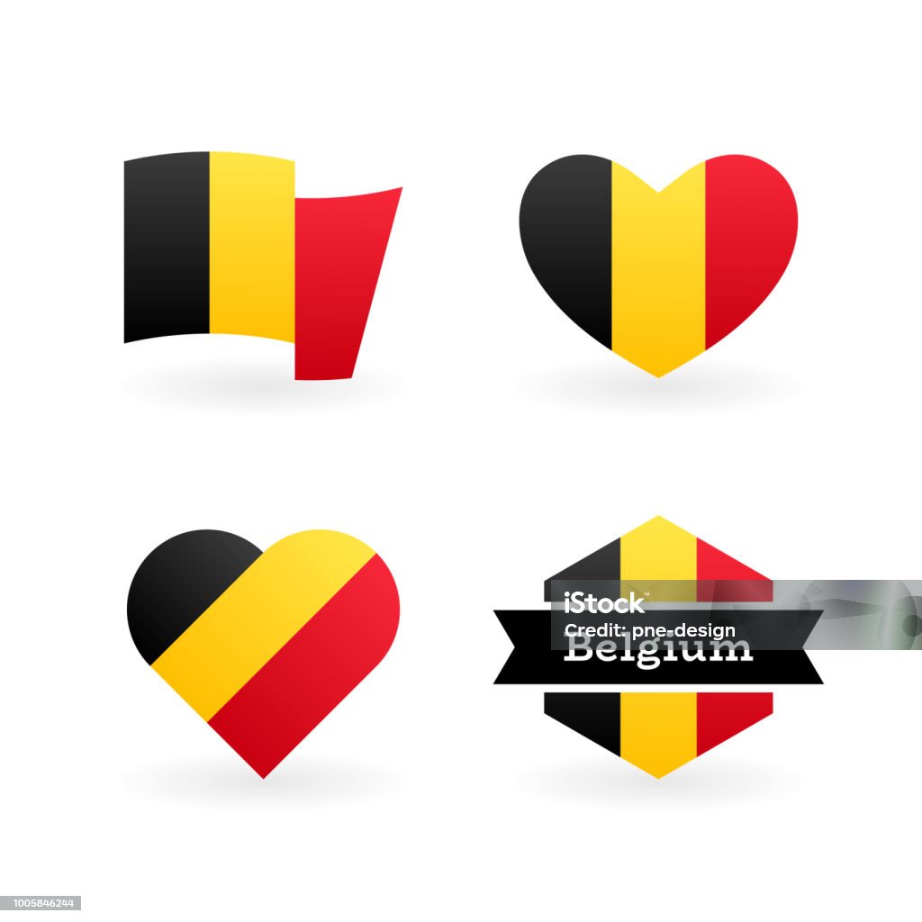 Kingdom of Belgium, Belgian flag Vector illustration Belgian Culture stock vector