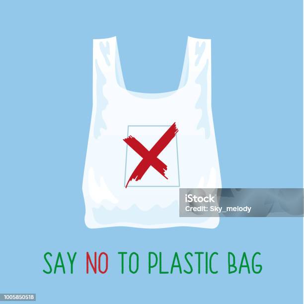 Dites Non Au Signe De Concept De Sac En Plastique Vecteurs libres de droits et plus d'images vectorielles de Sac en plastique - Sac en plastique, Sac de shopping, En plastique