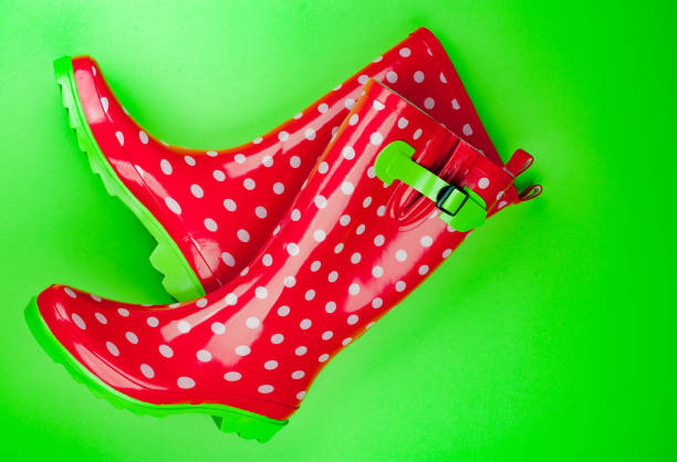 istock Studio Shot of Doted Rain Boots 1005859942