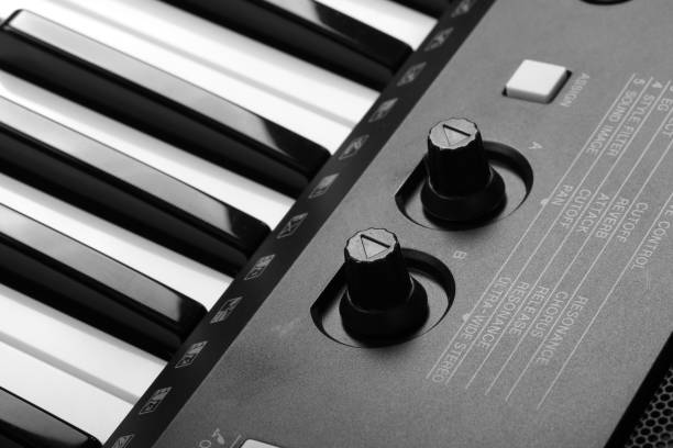 istock Piano keyboard and controls of synthesizer 1005860316