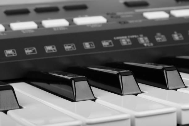 istock Piano keyboard of synthesizer close-up 1005860444