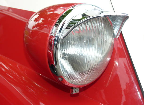 istock Car headlights from the classic car 1005863378