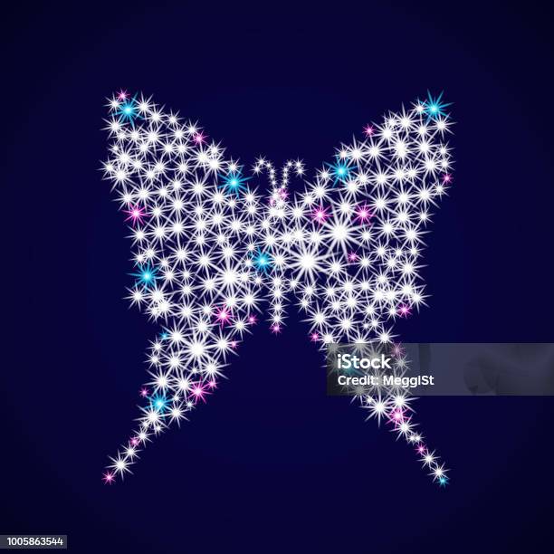 Decoration In The Form Of A Butterfly Stock Illustration - Download Image Now - Abstract, Animal Body Part, Animal Wing