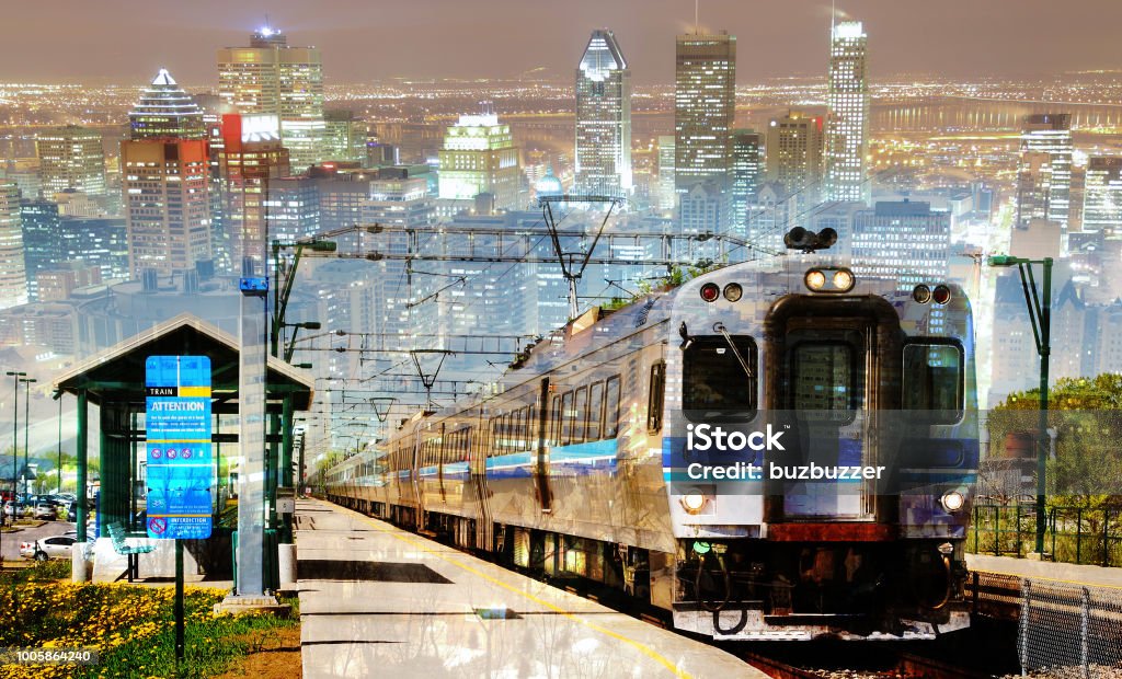 Montage de photos de Train banlieue urbaine 2 - Photo de Architecture libre de droits