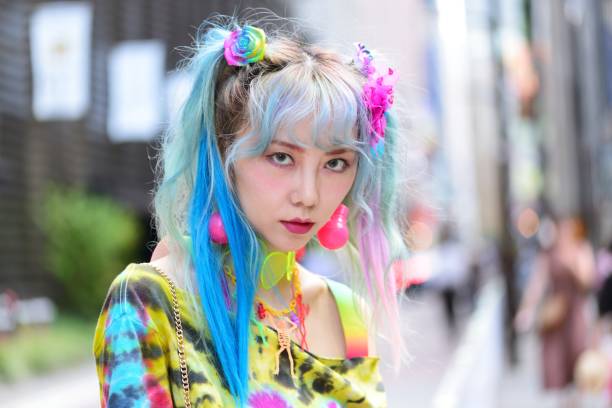 istock Portrait of eccentric young woman 1005864322