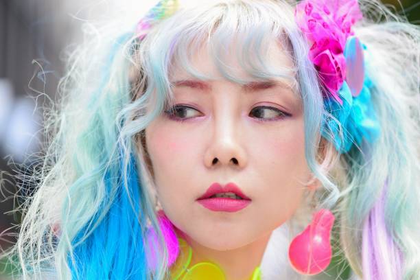 istock Portrait of eccentric young woman 1005864324