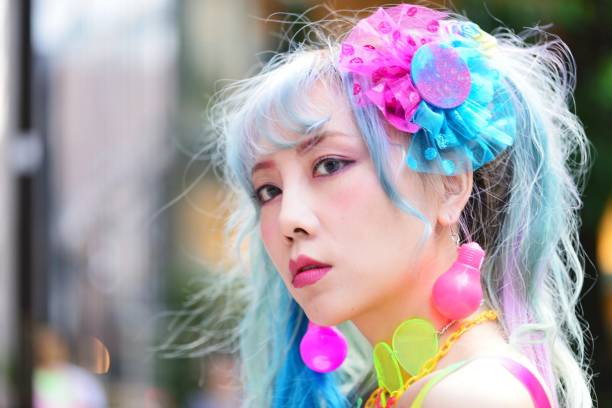 istock Portrait of eccentric young woman 1005864396