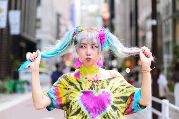 Eccentric young woman posing for a portrait