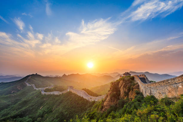 istock The Great Wall of China at sunrise 1005881912
